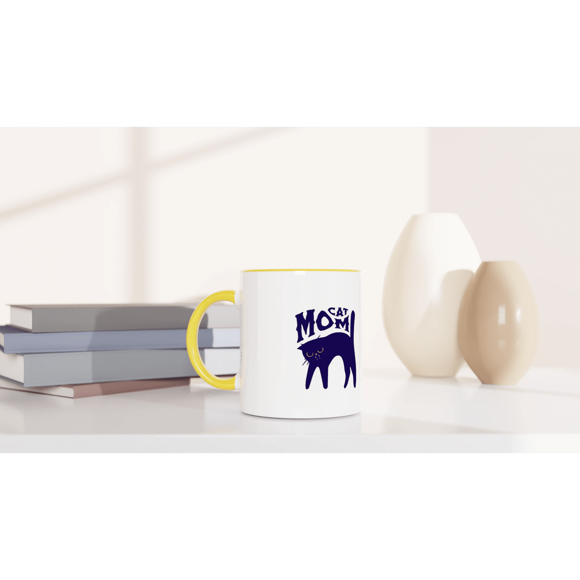 11oz Ceramic Mug Ceramic Yellow كوب سيراميك كات موم لطيف - Kiaoko Store متجر كيوكو