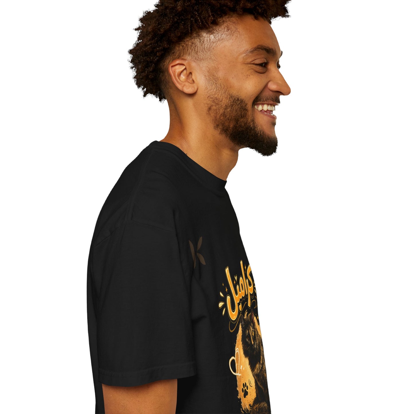 Caramel Cat T-Shirt — Cute Arabic 'كارامل' Graphic Tee تشيرت براند كيوكو مطبوع قطة كراميل