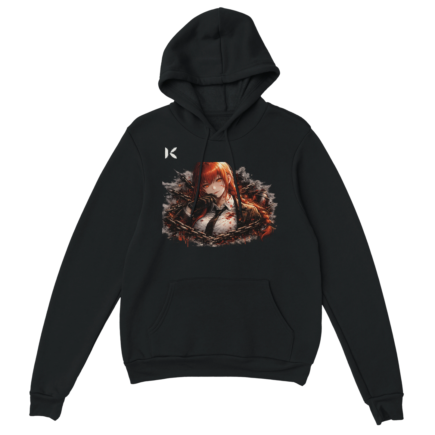 Kiaoko Classic Unisex Pullover Hoodie Makima of Chainsaw man anime هودي بول اوفر للجنسين طبع شخصية ماكيما من انيمي رجل المنشار