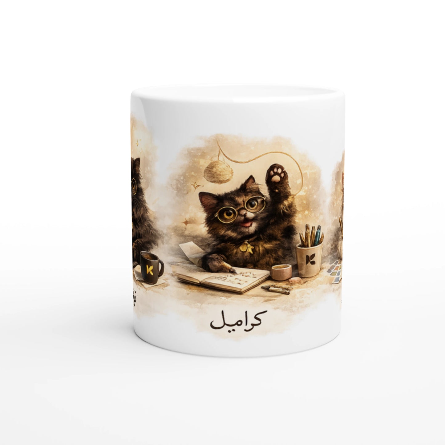Kiaoko Family collection White ceramic mug 11oz كوب كيوكو سيراميك ابيض من المجموعة الخاصة كيوكو فاملي