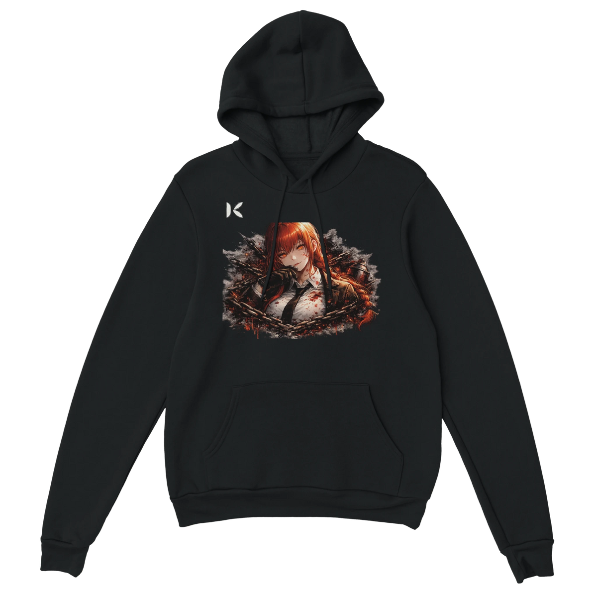 Kiaoko Classic Unisex Pullover Hoodie Makima of Chainsaw man anime هودي بول اوفر للجنسين طبع شخصية ماكيما من انيمي رجل المنشار - Kiaoko Store متجر كيوكو
