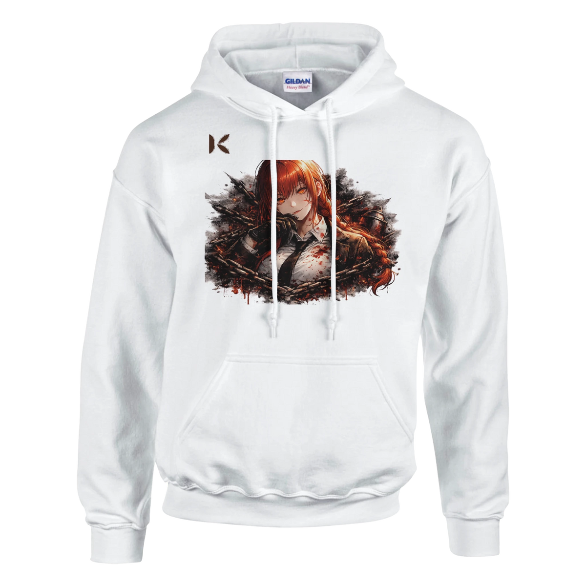 Kiaoko Classic Unisex Pullover Hoodie Makima of Chainsaw man anime هودي بول اوفر للجنسين طبع شخصية ماكيما من انيمي رجل المنشار - Kiaoko Store متجر كيوكو