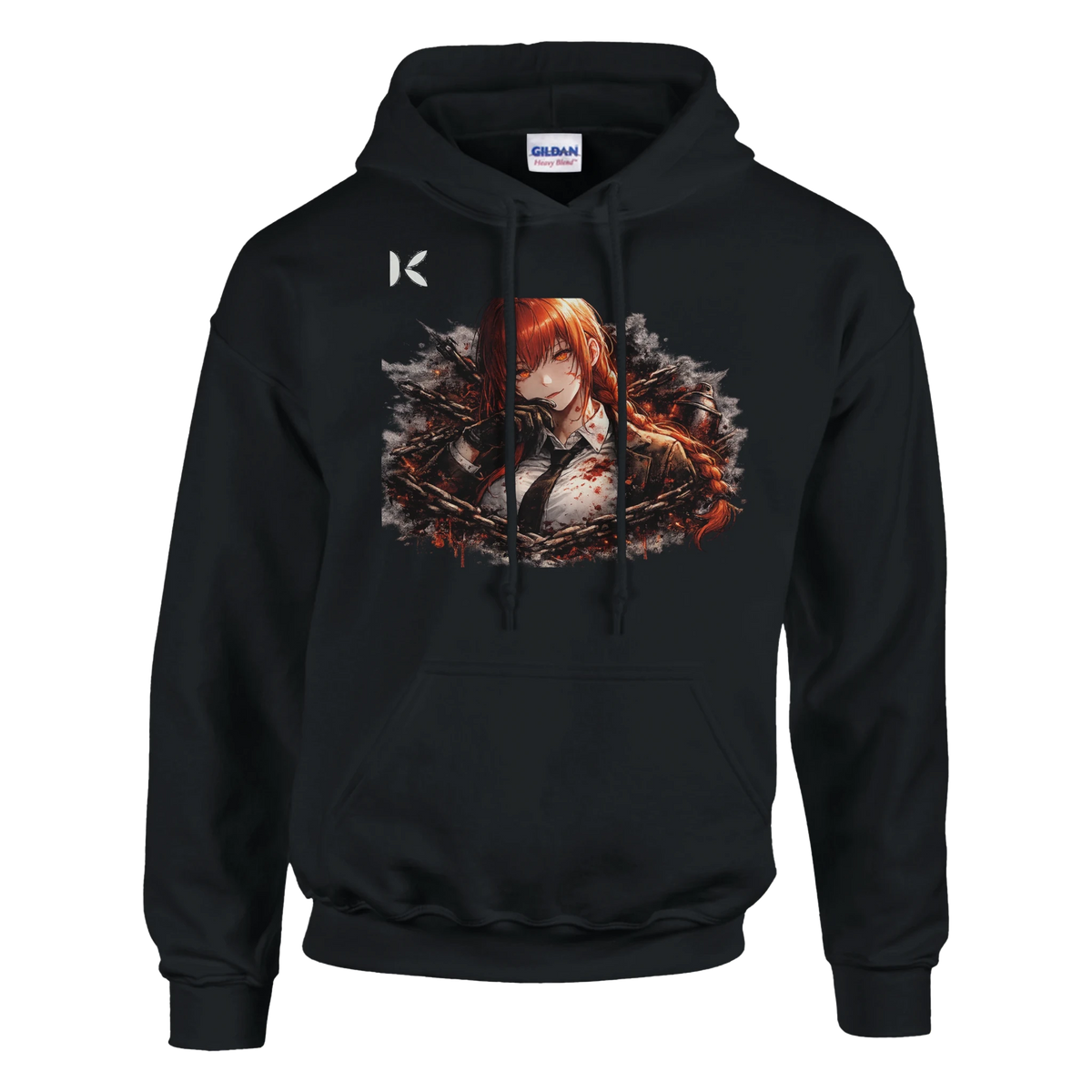 Kiaoko Classic Unisex Pullover Hoodie Makima of Chainsaw man anime هودي بول اوفر للجنسين طبع شخصية ماكيما من انيمي رجل المنشار - Kiaoko Store متجر كيوكو