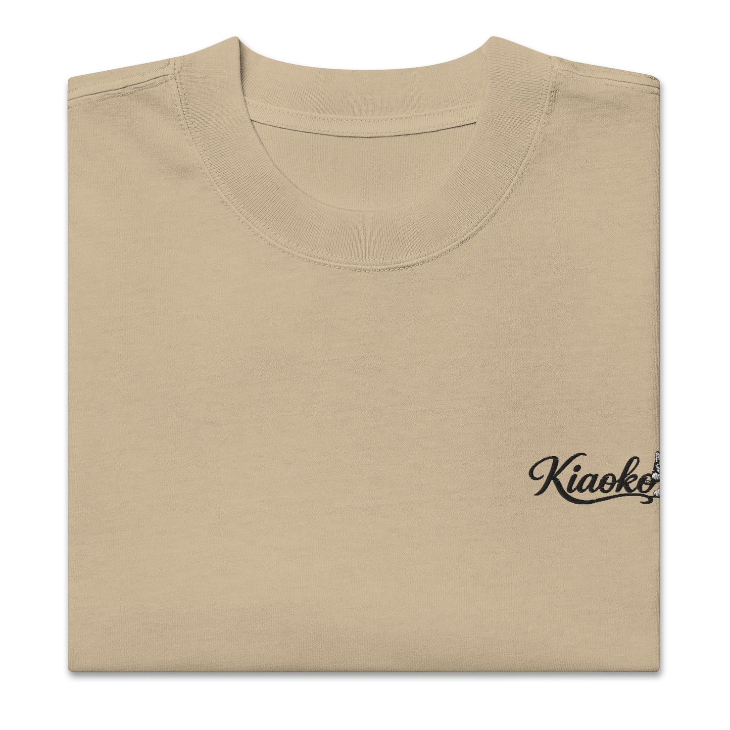 Oversized faded t-shirt قميص اوفر زايز مطرز - Kiaoko Store متجر كيوكو