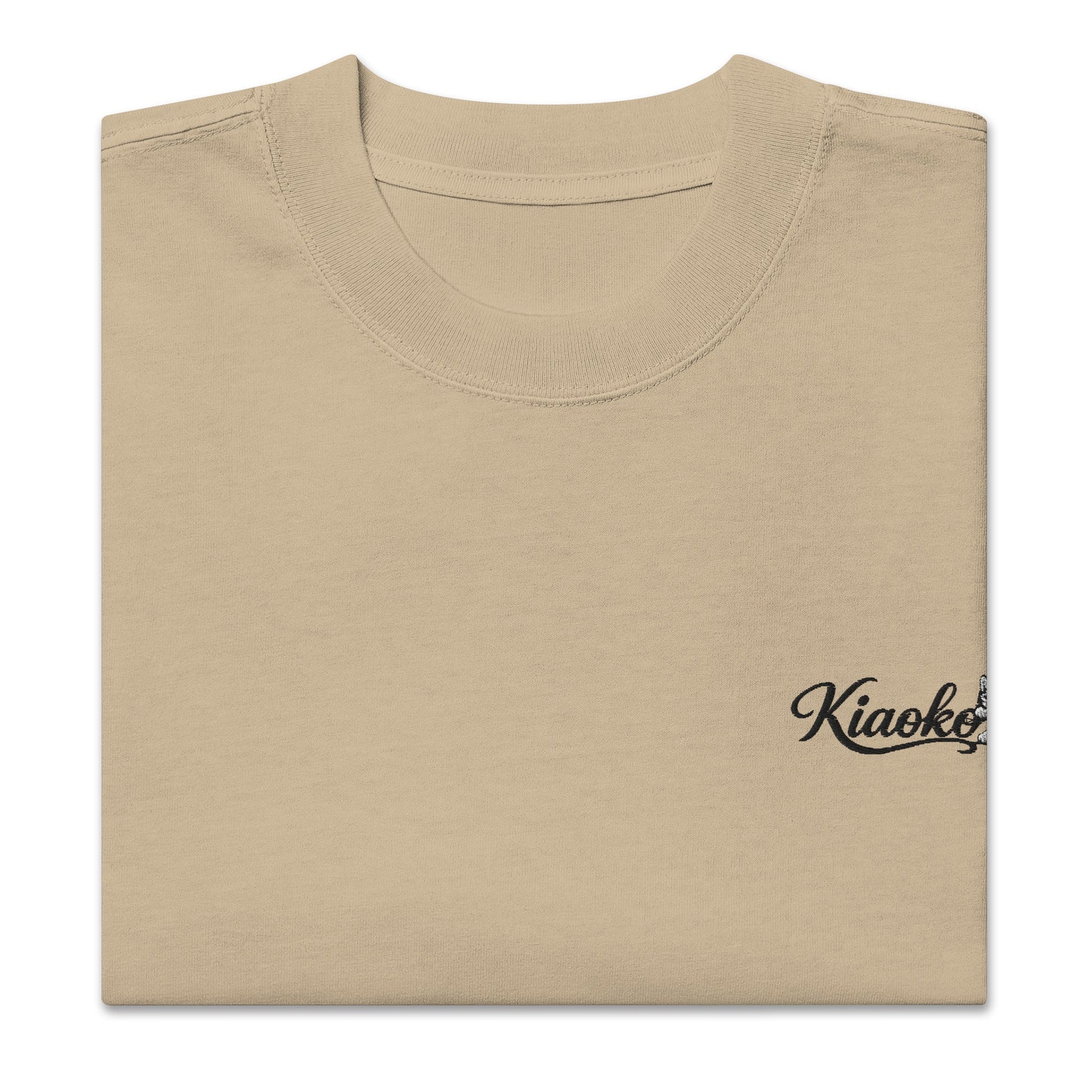 Oversized faded t-shirt قميص اوفر زايز مطرز - Kiaoko Store متجر كيوكو
