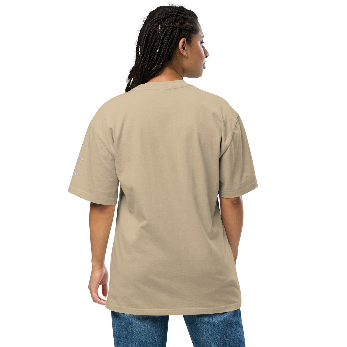 Oversized faded t-shirt قميص اوفر زايز مطرز - Kiaoko Store متجر كيوكو