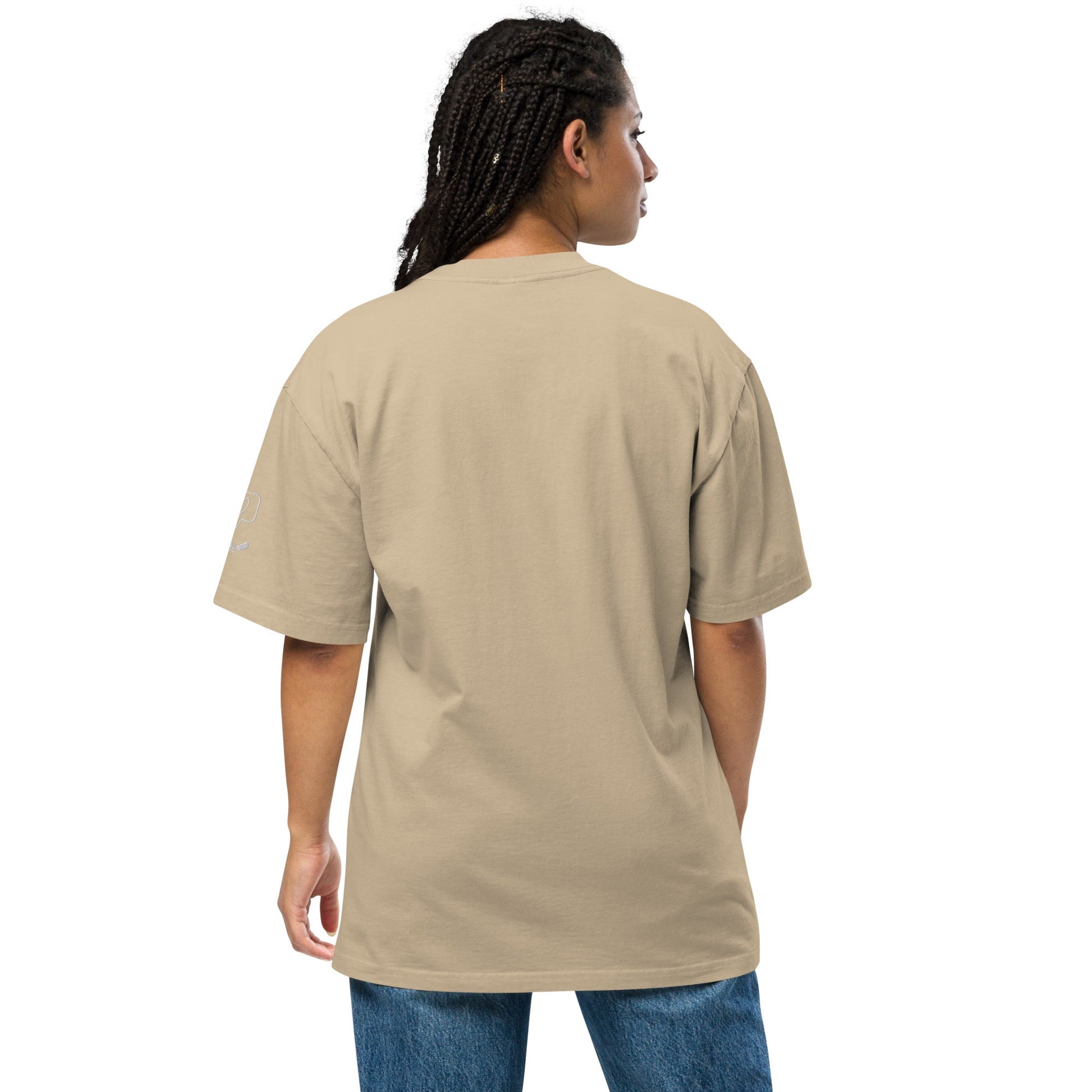 Oversized faded t-shirt قميص اوفر زايز مطرز - Kiaoko Store متجر كيوكو