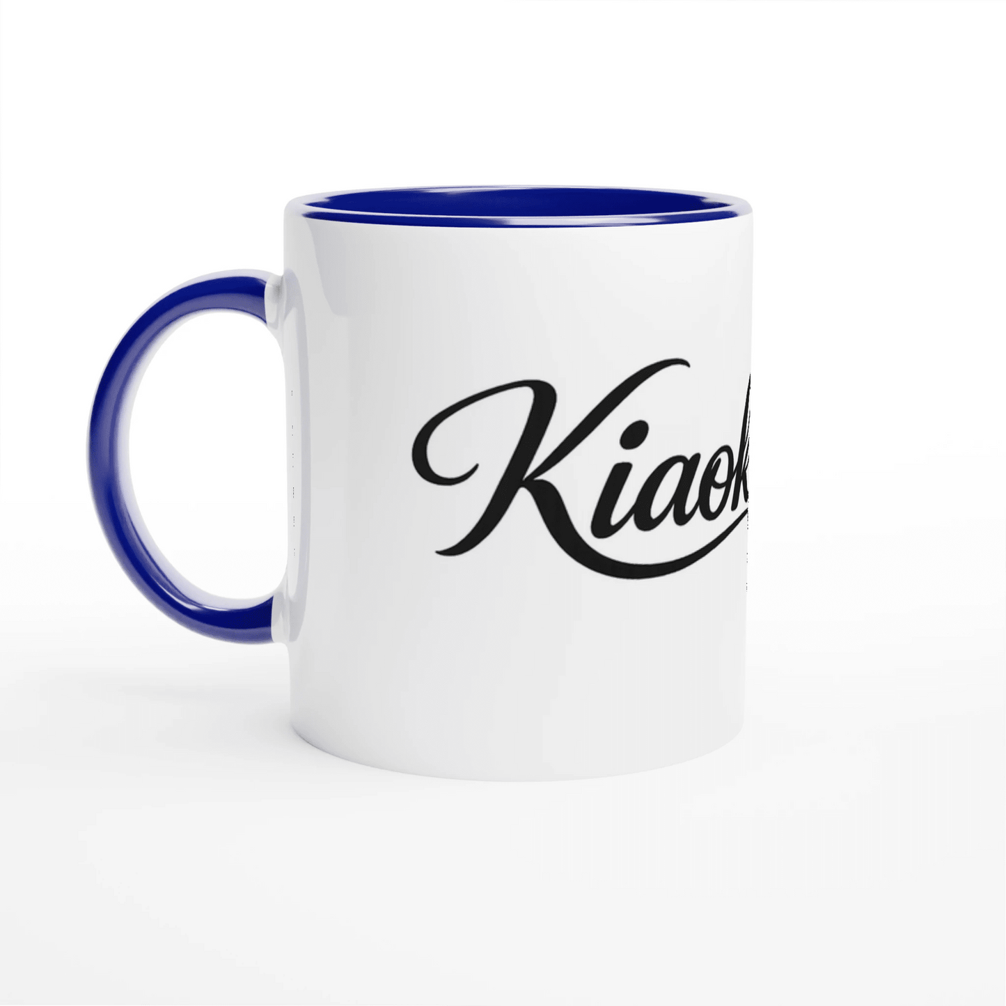 White 11oz Ceramic Mug with Color Inside كوب سيراميك براند كيووكو - Kiaoko Store متجر كيوكو