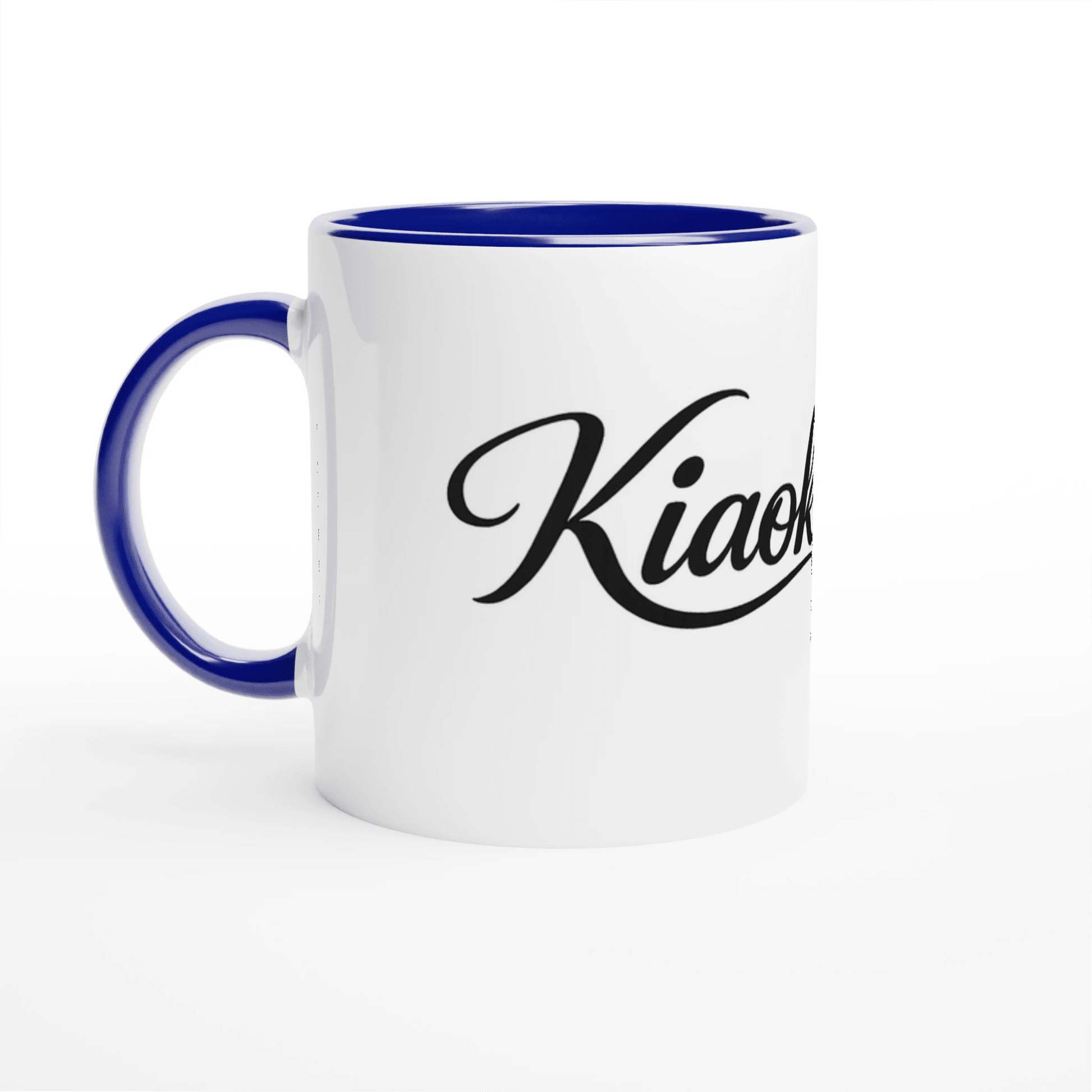 White 11oz Ceramic Mug with Color Inside كوب سيراميك براند كيووكو - Kiaoko Store متجر كيوكو