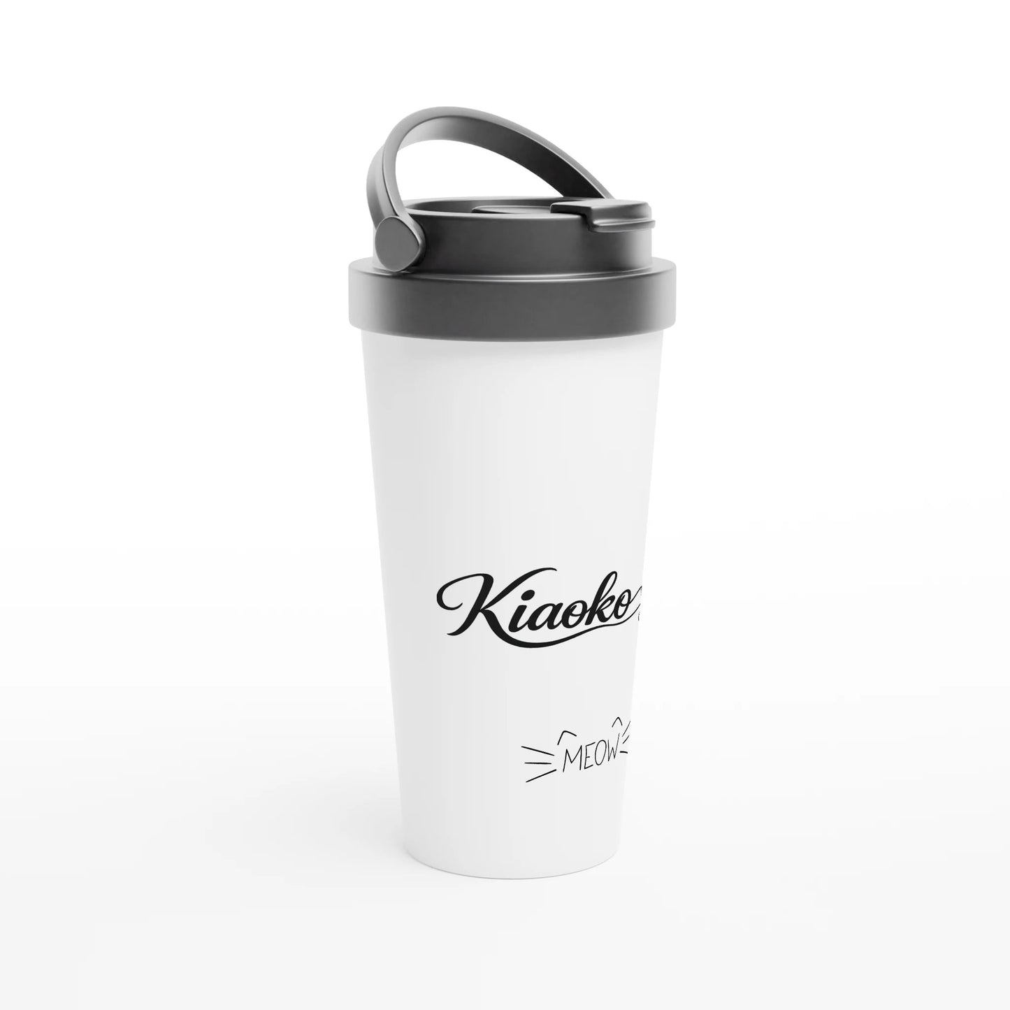 White 15oz Stainless Steel Travel Mug كوب سفر ستانل ستيل - Kiaoko Store متجر كيوكو