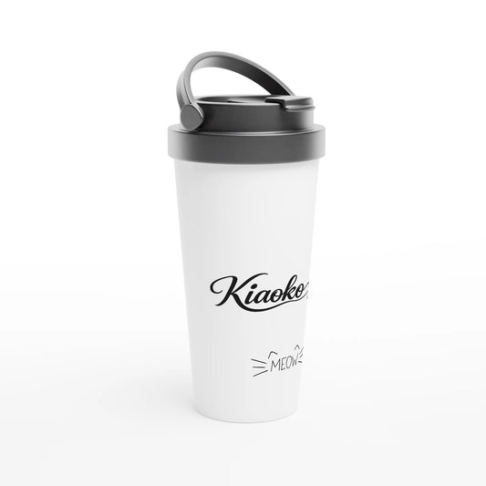 White 15oz Stainless Steel Travel Mug كوب سفر ستانل ستيل - Kiaoko Store متجر كيوكو