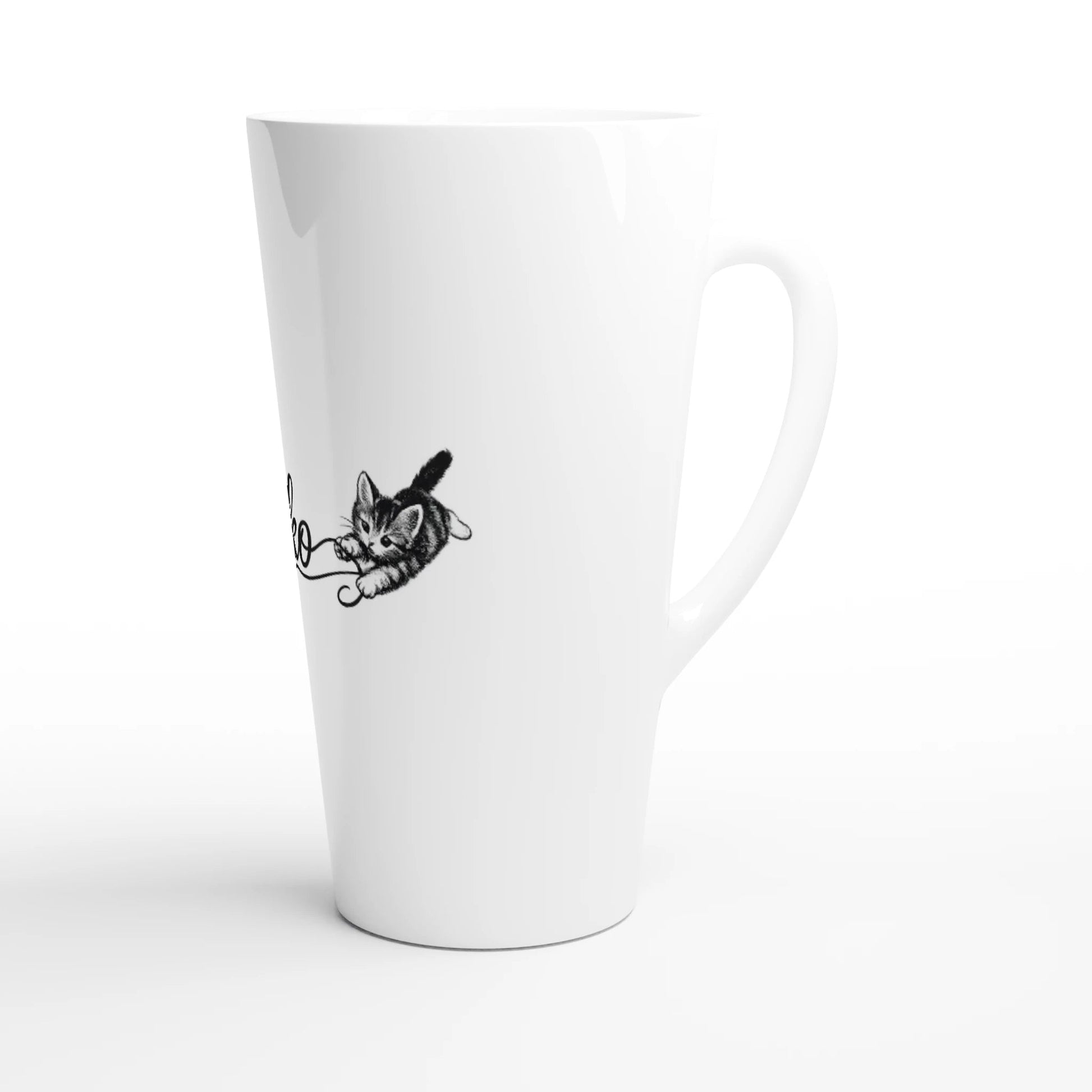 White Latte 17oz Ceramic Mug كوب لاتيه ابيض - Kiaoko Store متجر كيوكو