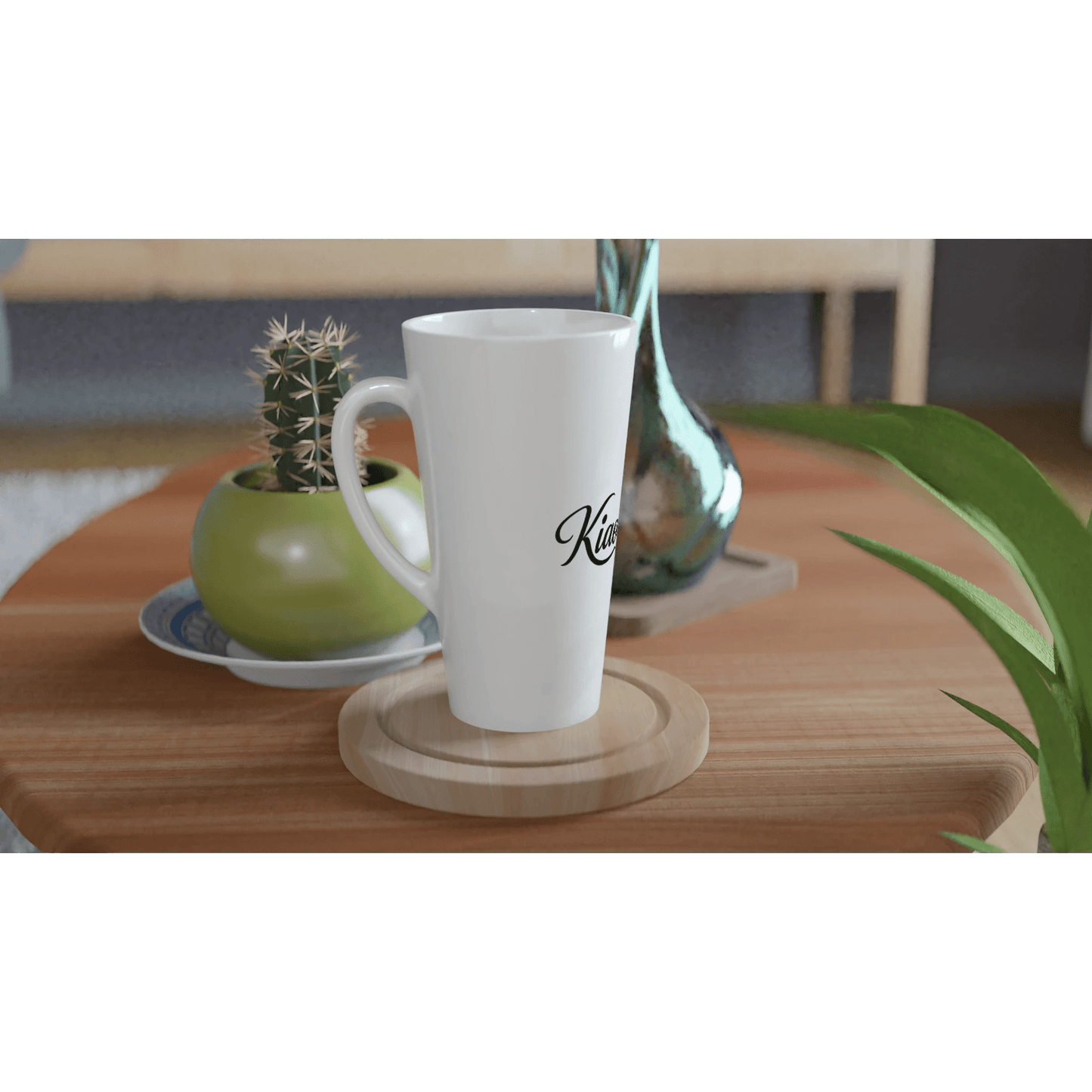White Latte 17oz Ceramic Mug كوب لاتيه ابيض - Kiaoko Store متجر كيوكو