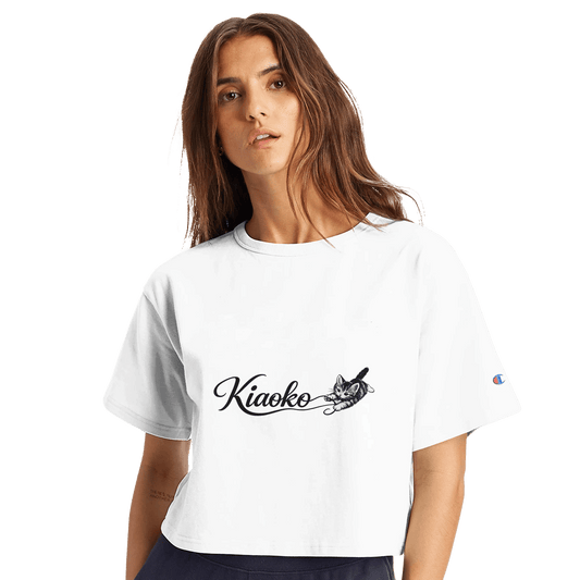 Women's Cropped Heritage Crewneck T-Shirt | Champion T453W تشيرت مقصوص نسائي براند كيووكو - Kiaoko Store متجر كيوكو