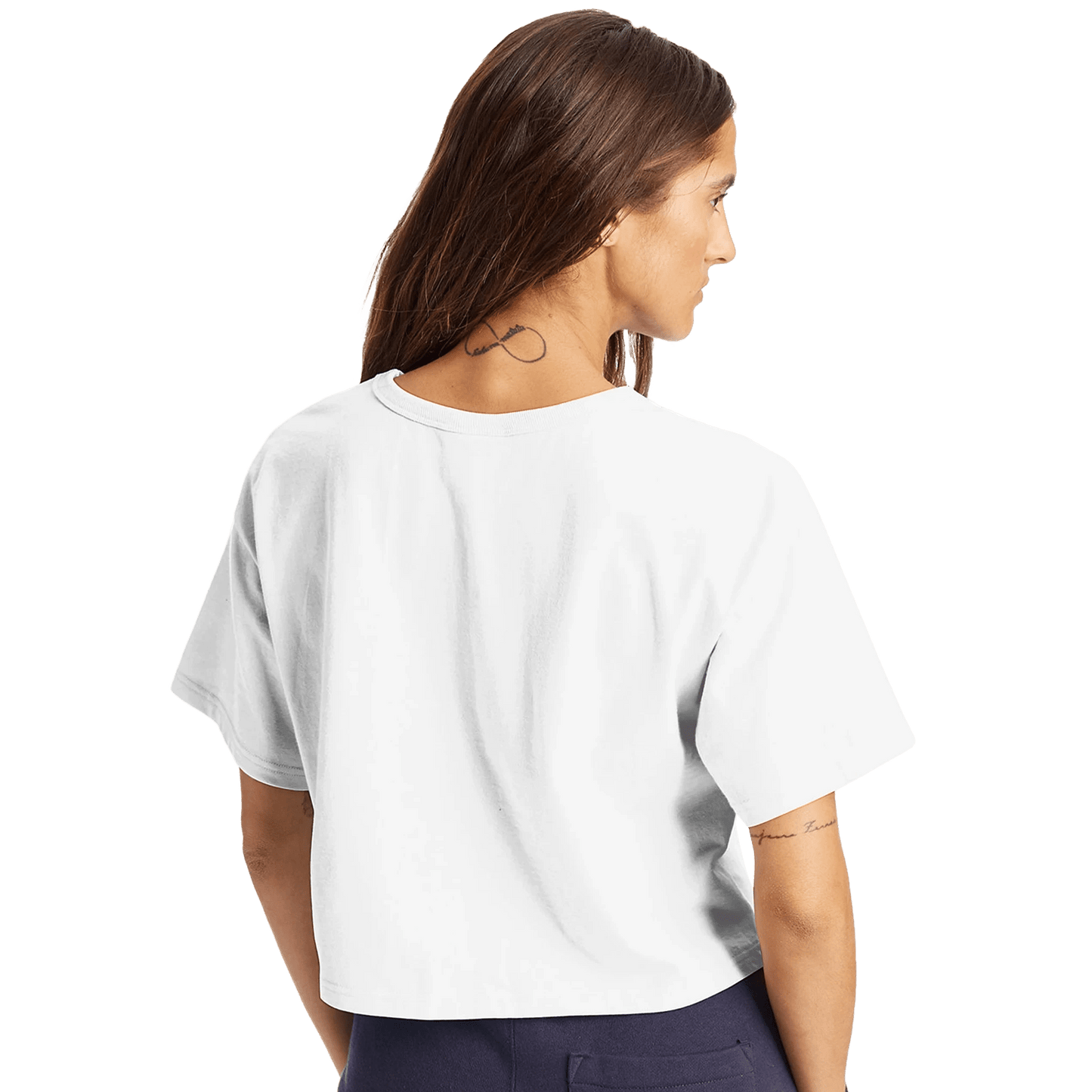 Women's Cropped Heritage Crewneck T-Shirt | Champion T453W تشيرت مقصوص نسائي براند كيووكو - Kiaoko Store متجر كيوكو