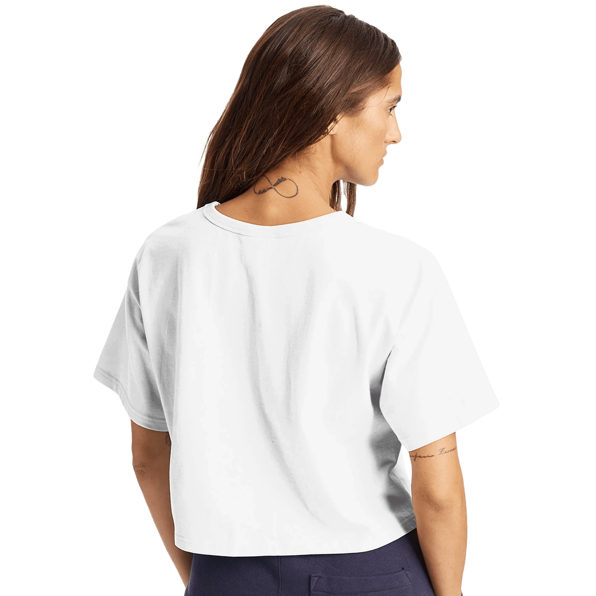 Women's Cropped Heritage Crewneck T-Shirt | Champion T453W تشيرت مقصوص نسائي براند كيووكو - Kiaoko Store متجر كيوكو