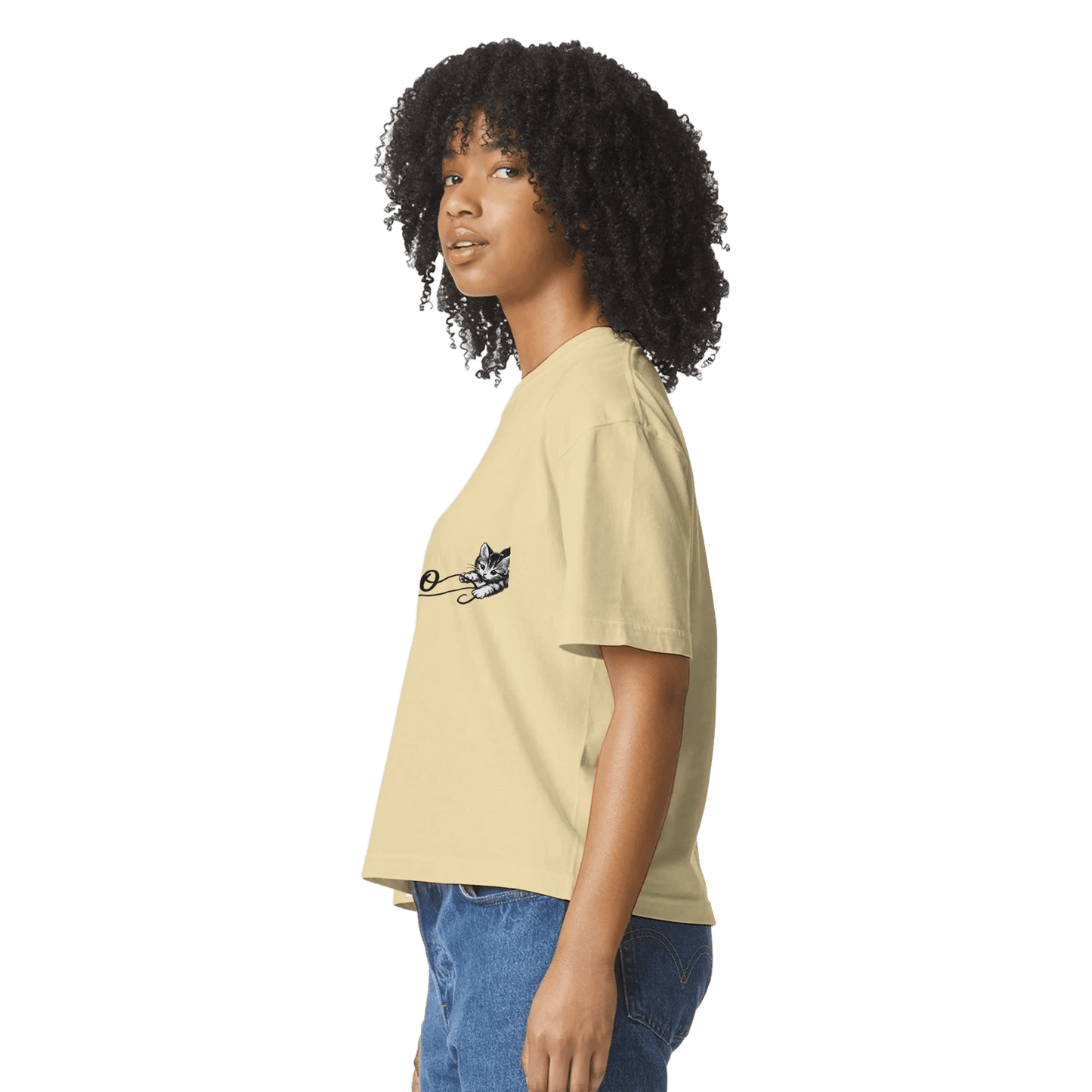 Women's Heavyweight Cropped T-Shirt | Comfort Colors 3023CL تيشيرت نسائي مقصوص راند كيووكو - Kiaoko Store متجر كيوكو